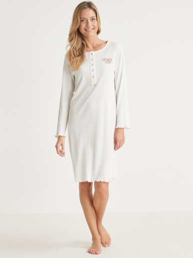 Chemise de nuit courte interlock - Daxon - 
