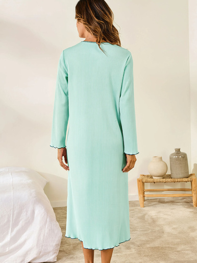 Chemise de nuit longue, interlock