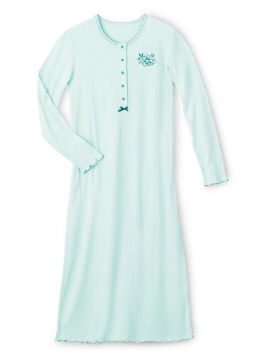 Chemise de nuit longue, interlock