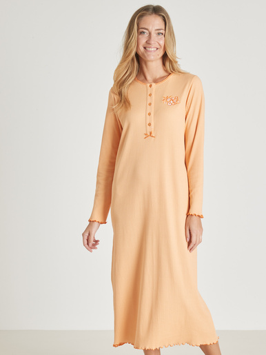 Chemise de nuit longue, interlock