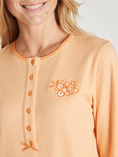Chemise de nuit longue, interlock