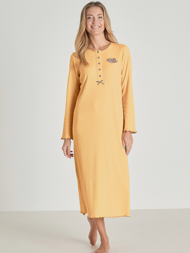 Chemise de nuit longue, interlock - Daxon - Modalova