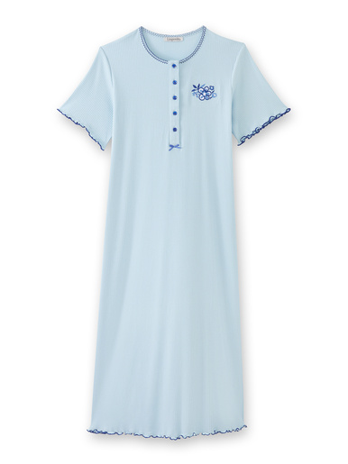 Chemise de nuit longue, interlock