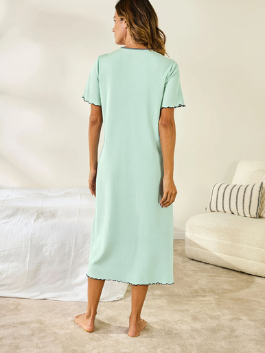 Chemise de nuit longue, interlock