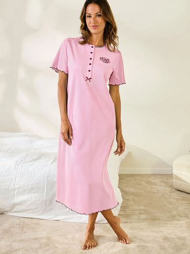 Chemise de nuit longue, interlock
