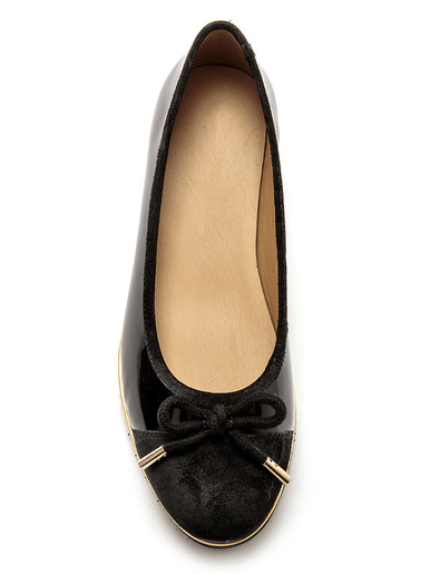 Ballerines fantaisie en cuir