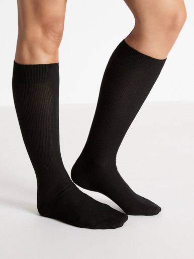 Lot de 2 paires de mi-bas 79% coton - Daxon - Noir