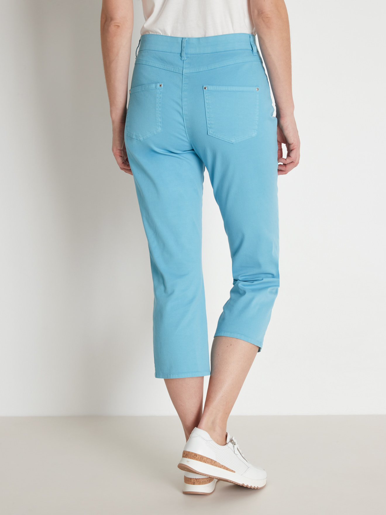 Leggings Corsaire 3/4 Femme MERITEX - Noir, Coton, Coupe Sous Le Genou, Pour Le Sport Ou Le Quotidien