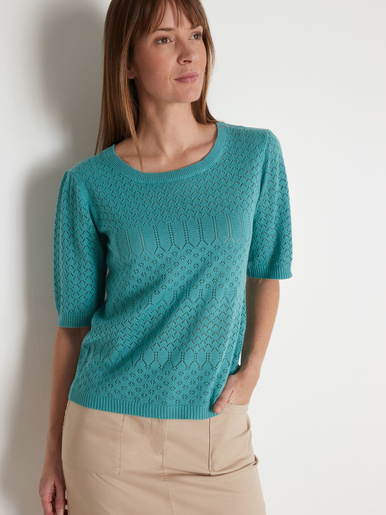 Pull manches au coude - Kocoon - Vert
