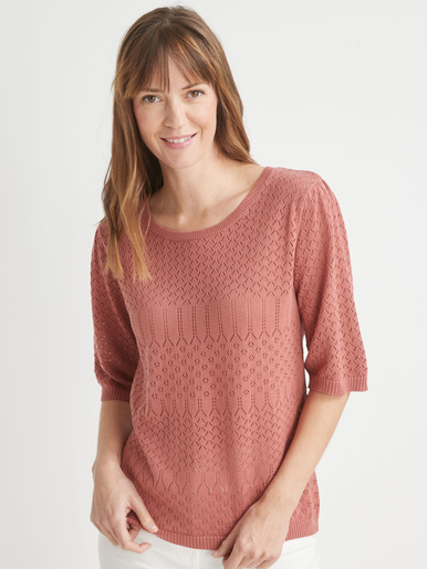 Pull manches au coude - Daxon - Corail