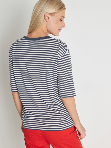 Tee-shirt marinière avec lin
