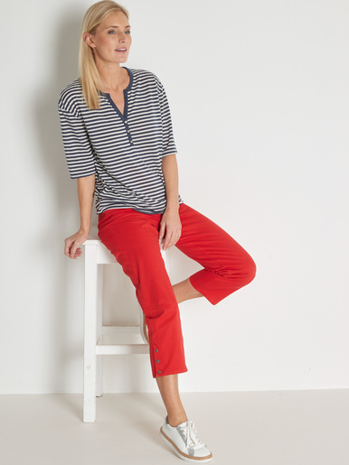 Tee-shirt marinière avec lin