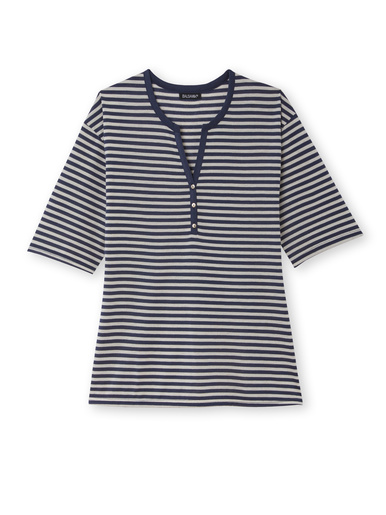 Tee-shirt marinière avec lin