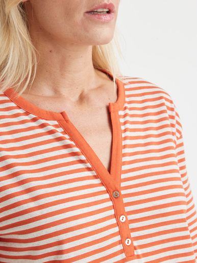 Tee-shirt marinière avec lin