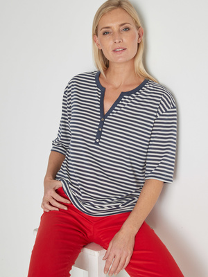 Tee-shirt marinière avec lin