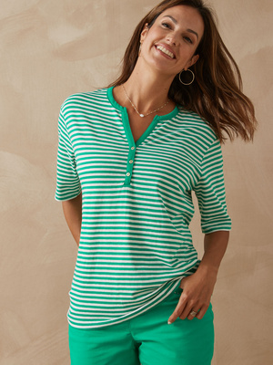 Tee-shirt marinière avec lin