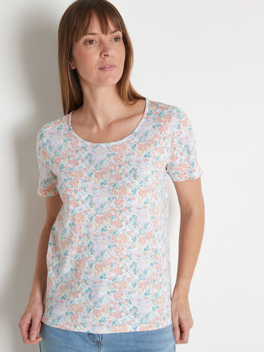 Tee-shirt fleuri - Kocoon - Imprimé pastel