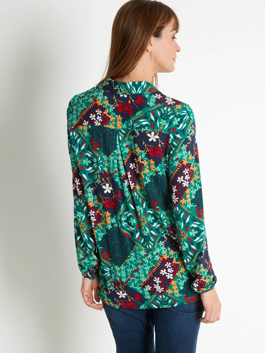 Chemisier tunique en maille fluide - Daxon - 