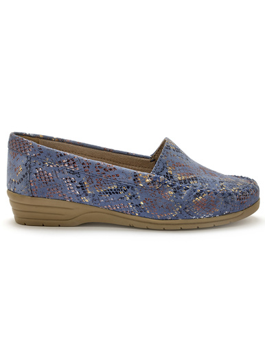 Mocassins cuir imprimé - Pédiconfort - 