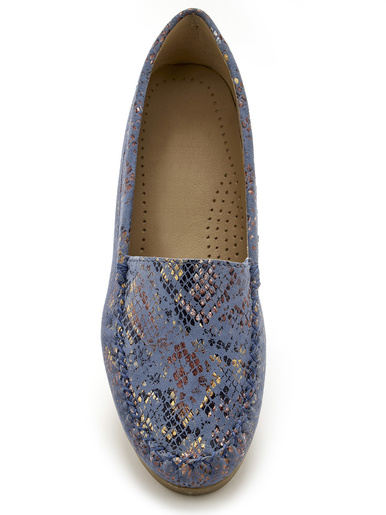 Mocassins cuir imprimé - Pédiconfort - 
