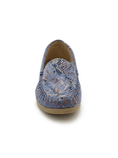 Mocassins cuir imprimé - Pédiconfort - 