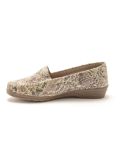 Mocassins cuir imprimé - Pédiconfort - 