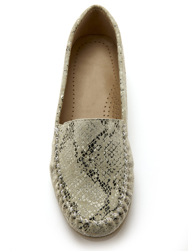 Mocassins cuir imprimé
