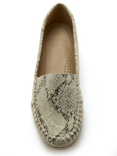 Mocassins cuir imprimé
