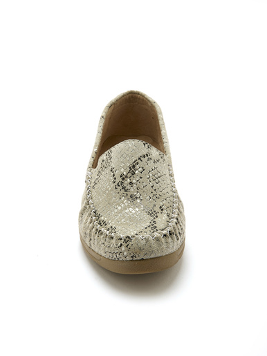 Mocassins cuir imprimé