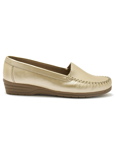 Mocassins cuir imprimé
