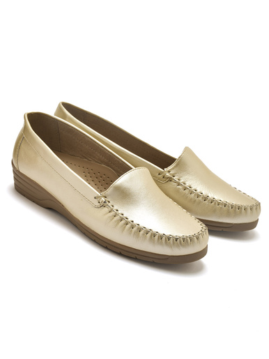 Mocassins cuir imprimé