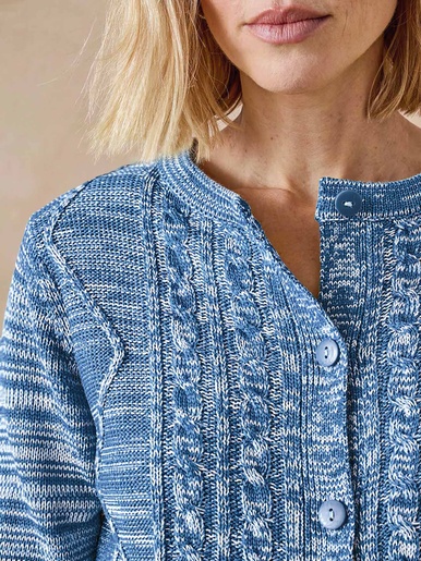 Gilet cardigan chaud col rond