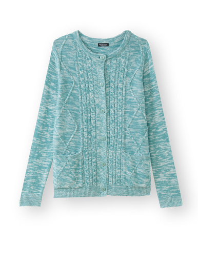 Cardigan en maille torsadée