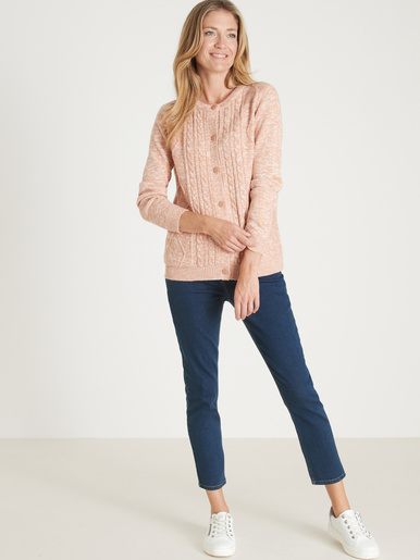 Cardigan en maille torsadée