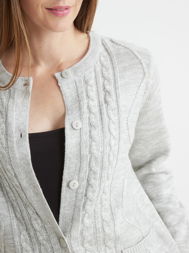 Cardigan en maille torsadée