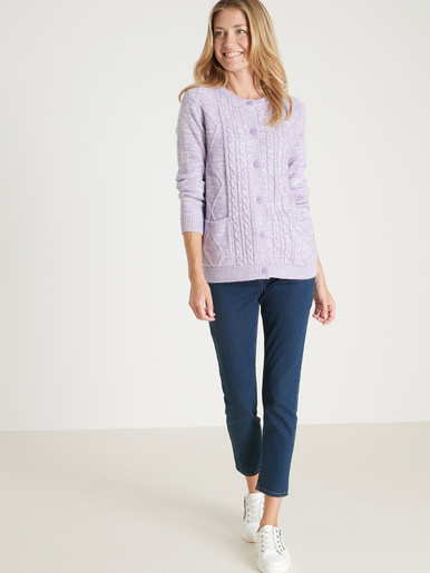 Cardigan en maille torsadée