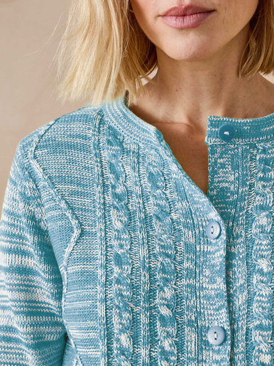 Cardigan en maille torsadée
