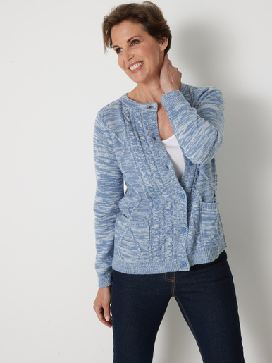 Cardigan en maille torsadée