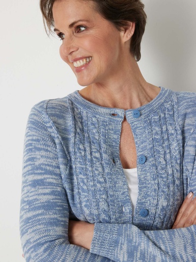 Cardigan en maille torsadée