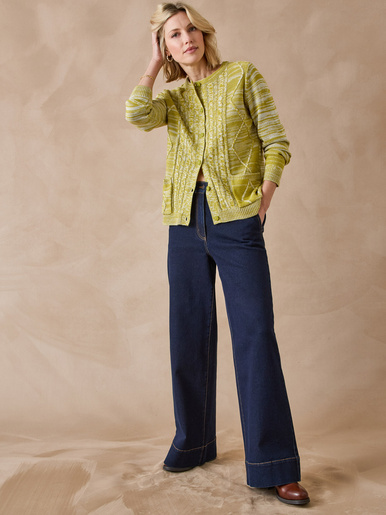 Cardigan en maille torsadée