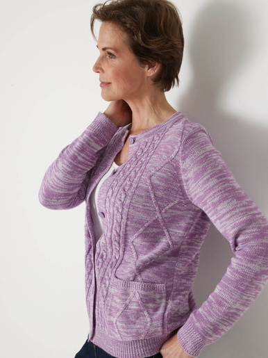 Cardigan en maille torsadée