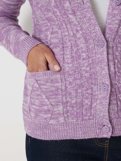 Cardigan en maille torsadée