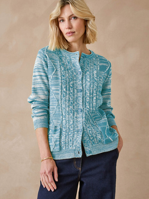 Cardigan en maille torsadée