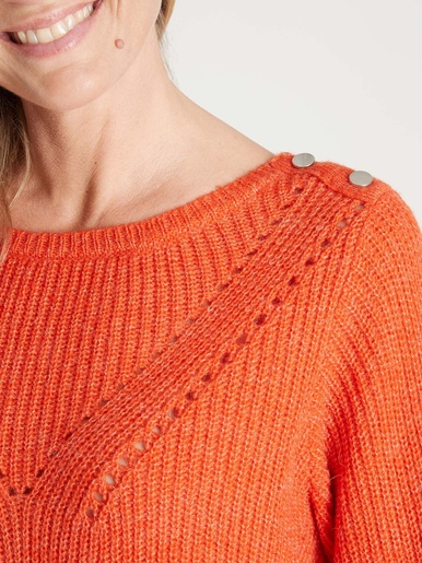 Pull en côtes perlées