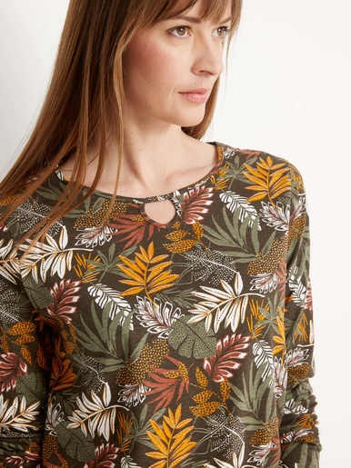 Tee-shirt encolure fantaisie