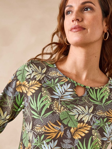 Tee-shirt encolure fantaisie