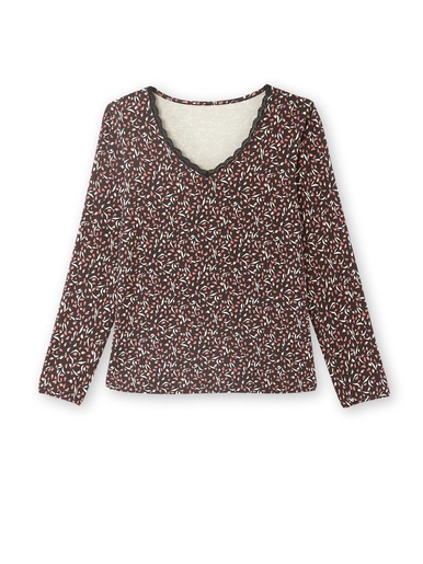 Tee-shirt avec dentelle à l'encolure - Daxon - 