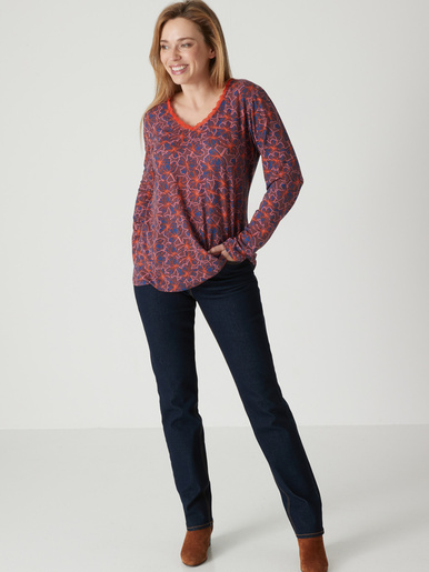 Tee-shirt avec dentelle à l'encolure