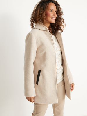 Duffle-coat zippé 33% laine