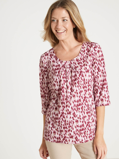 Blouse en microfibre - Daxon - Imprimé rose